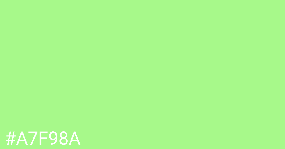 Hex color #a7f98a graphic