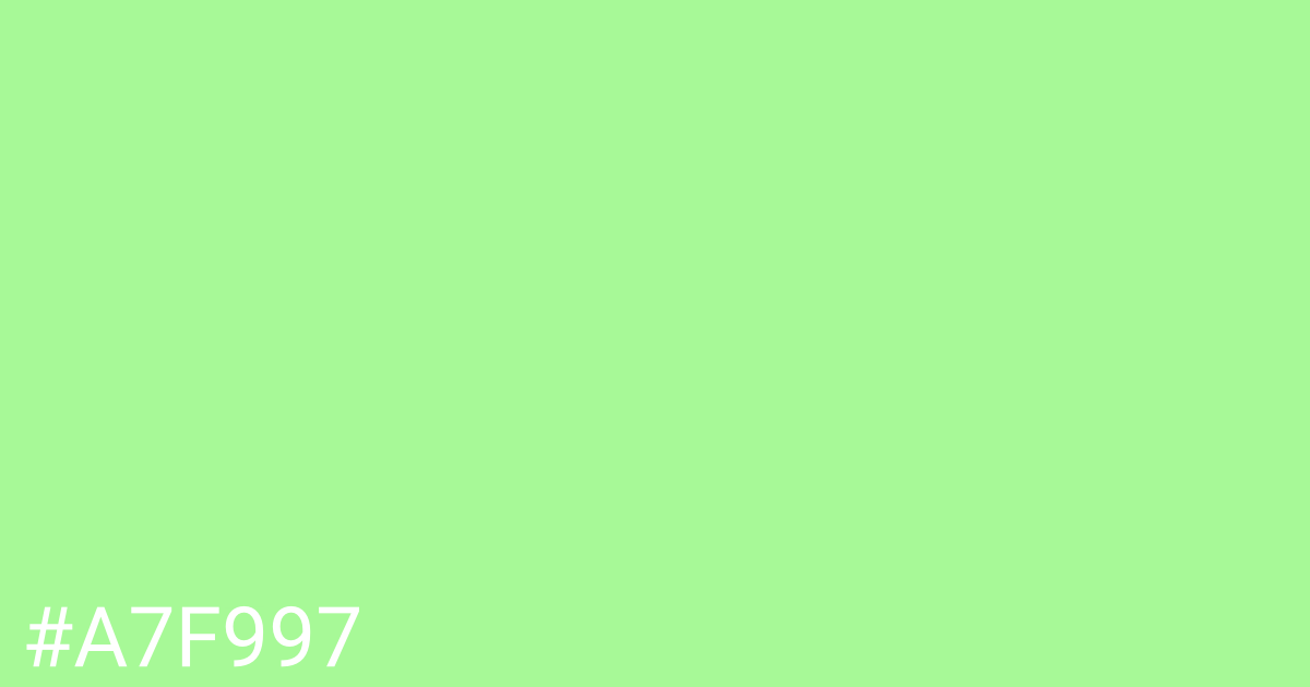 Hex color #a7f997 graphic