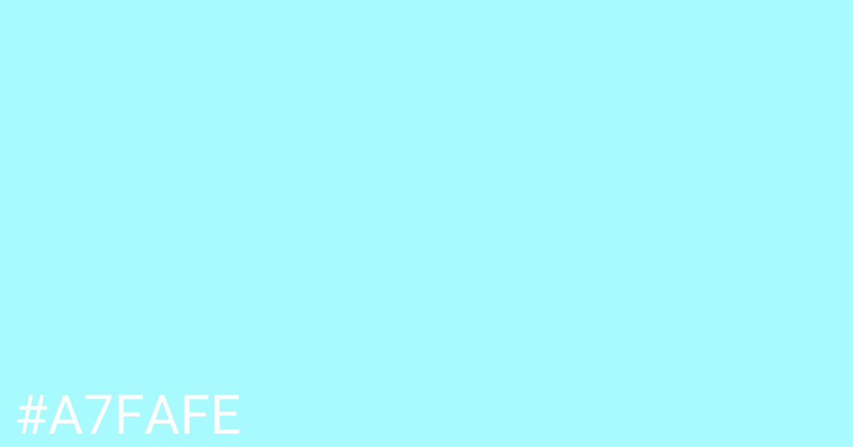 Hex color #a7fafe graphic