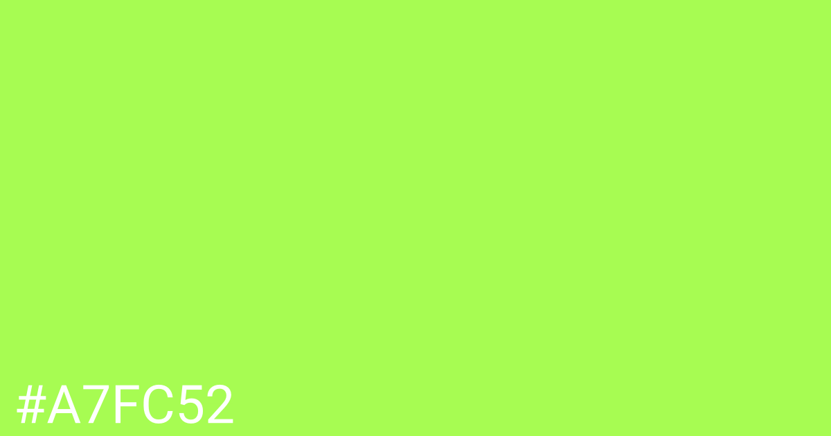 Hex color #a7fc52 graphic