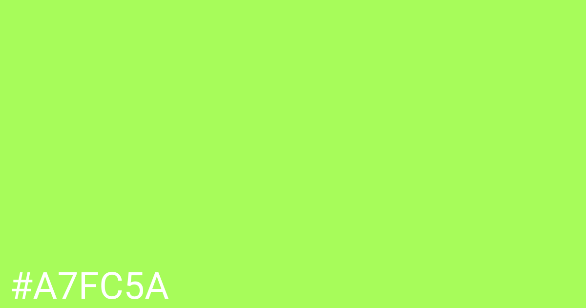 Hex color #a7fc5a graphic