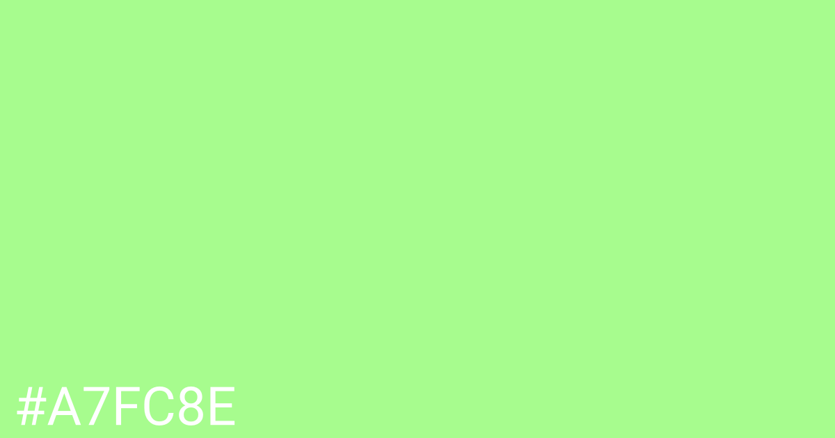 Hex color #a7fc8e graphic