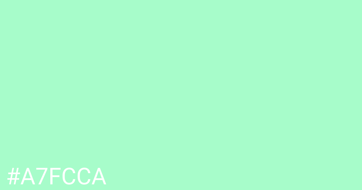 Hex color #a7fcca graphic