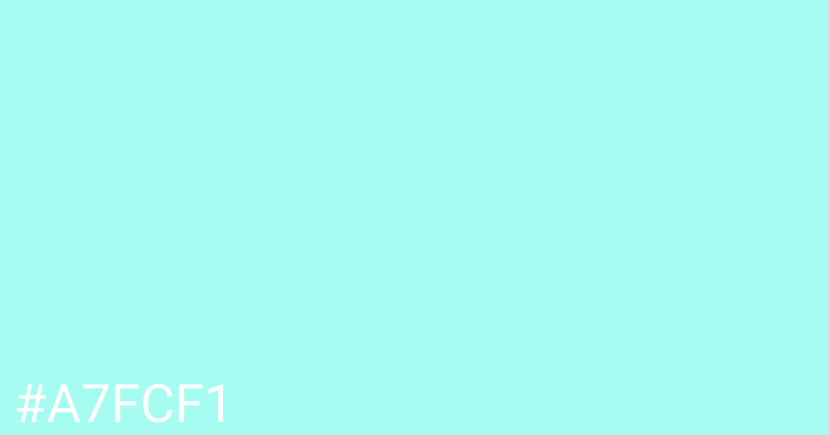 Hex color #a7fcf1 graphic