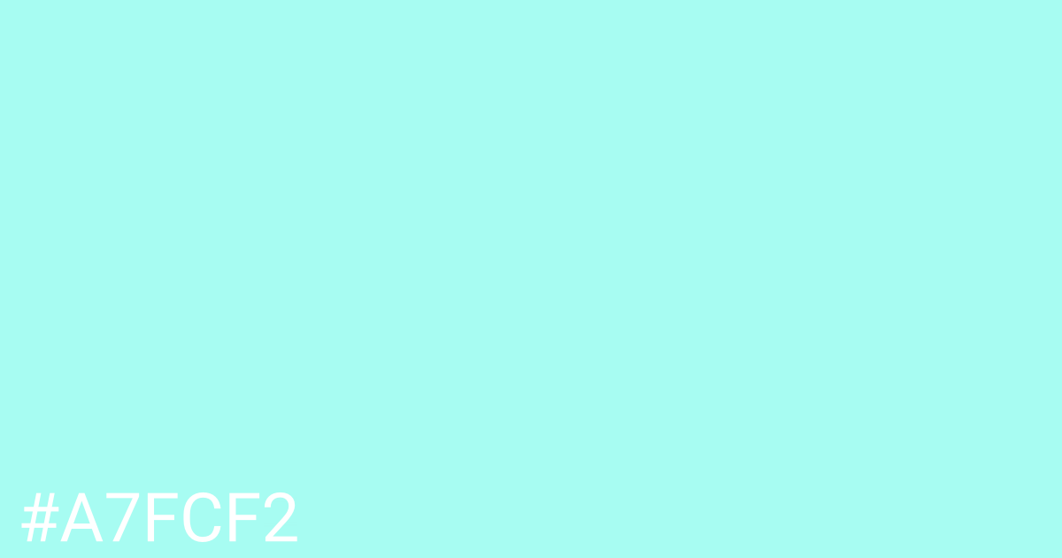 Hex color #a7fcf2 graphic