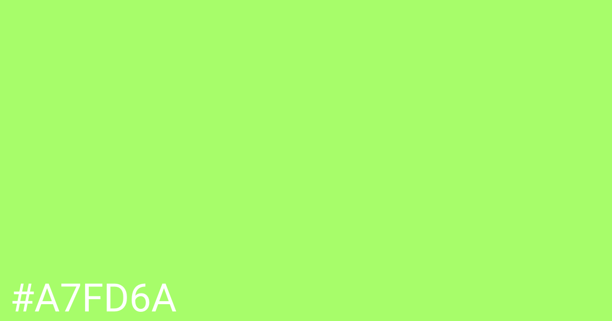 Hex color #a7fd6a graphic