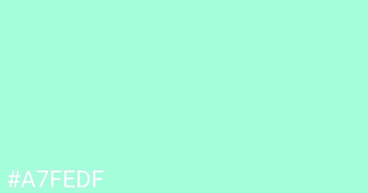 Hex color #a7fedf graphic