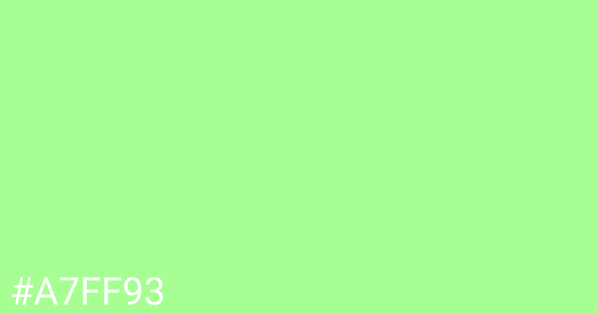 Hex color #a7ff93 graphic