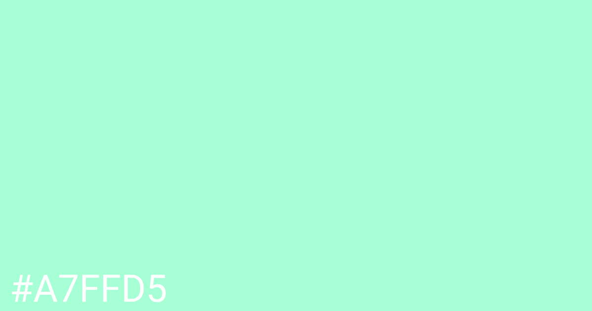 Hex color #a7ffd5 graphic