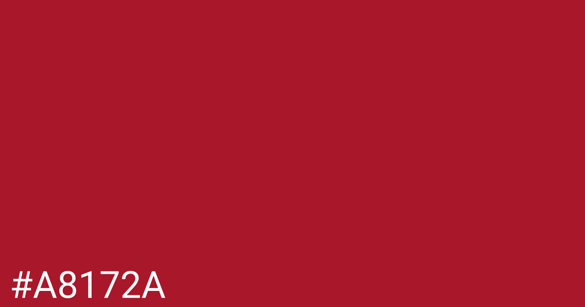 Hex color #a8172a graphic