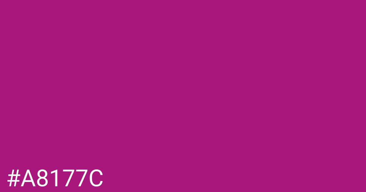 Hex color #a8177c graphic