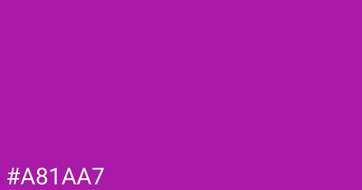 Hex color #a81aa7 graphic