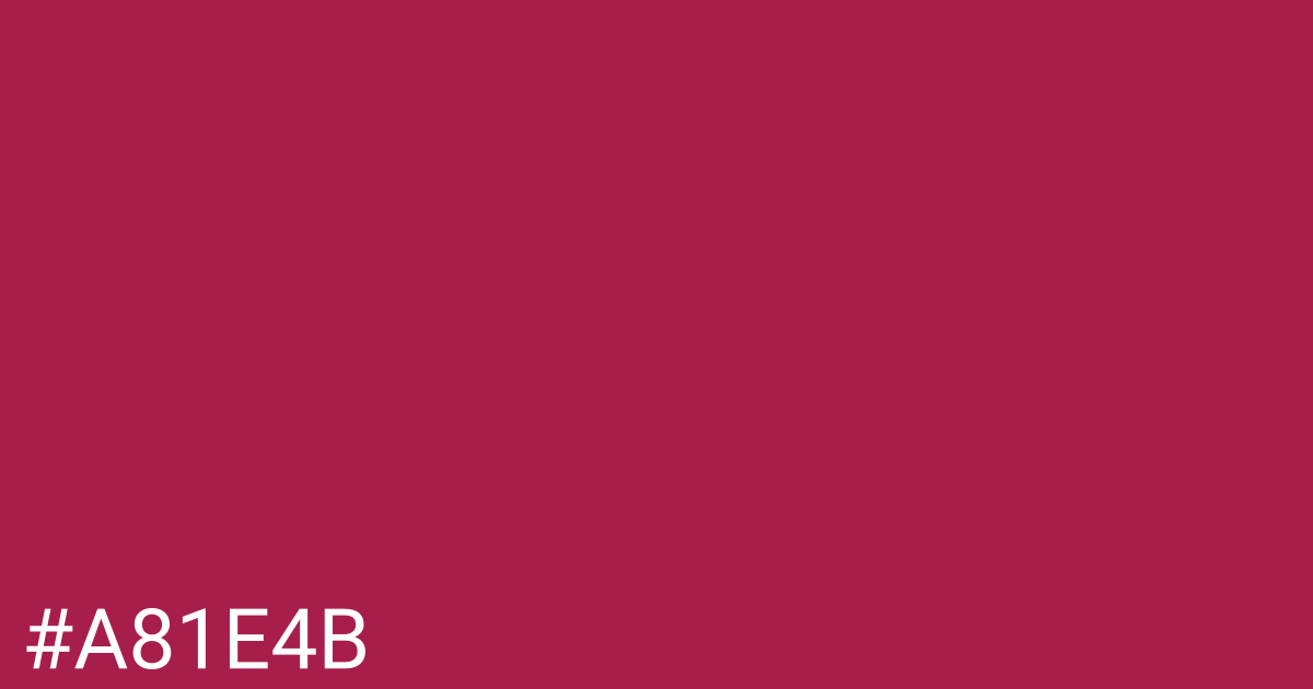 Hex color #a81e4b graphic