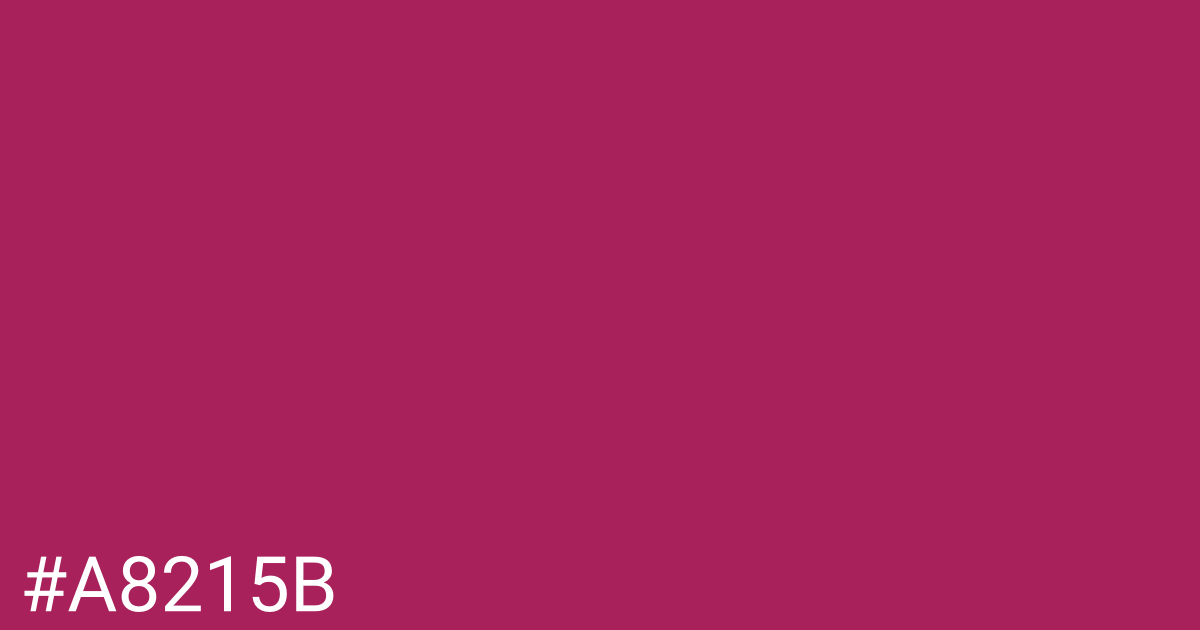 Hex color #a8215b graphic