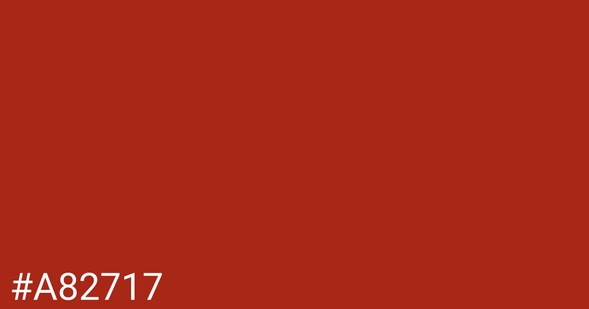 Hex color #a82717 graphic