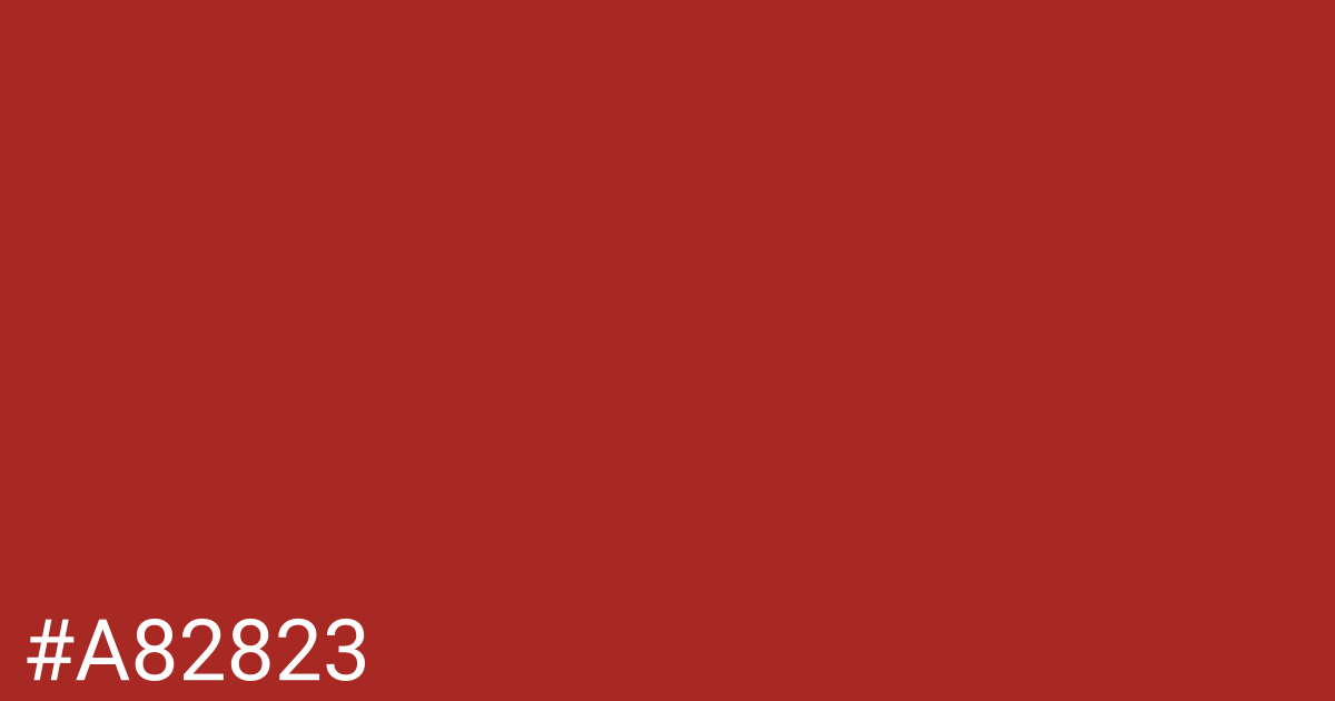 Hex color #a82823 graphic