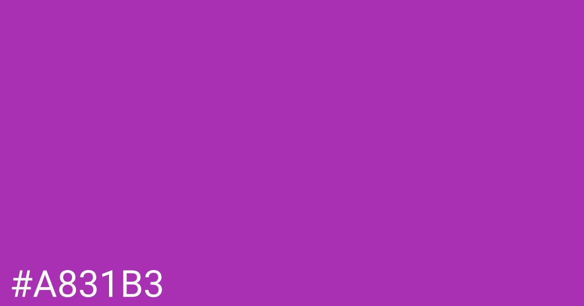 Hex color #a831b3 graphic