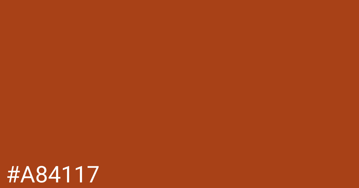 Hex color #a84117 graphic