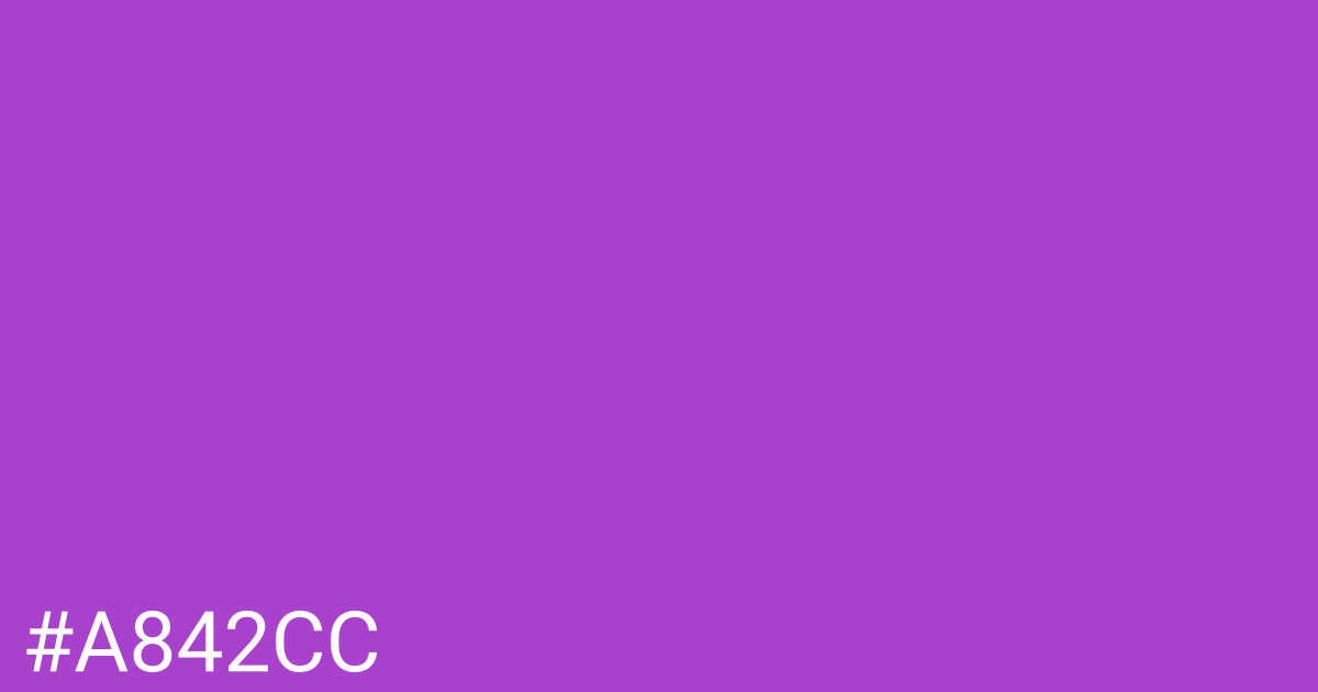 Hex color #a842cc graphic
