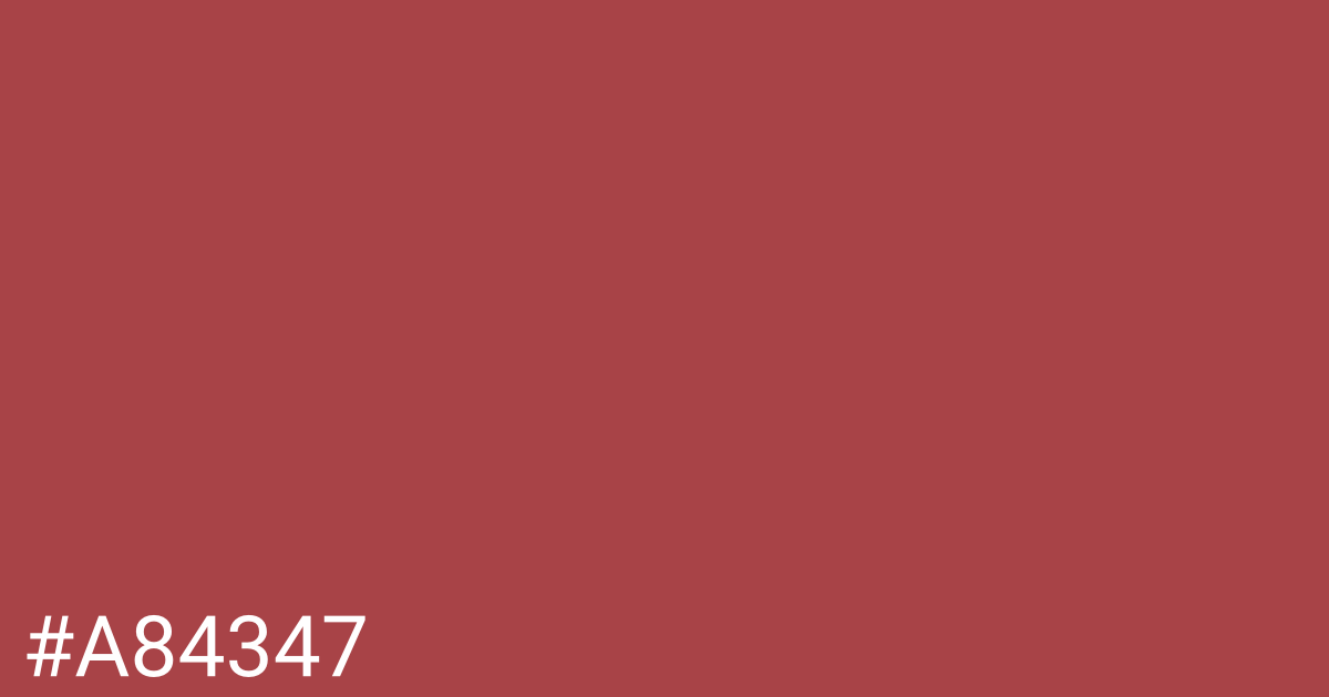 Hex color #a84347 graphic