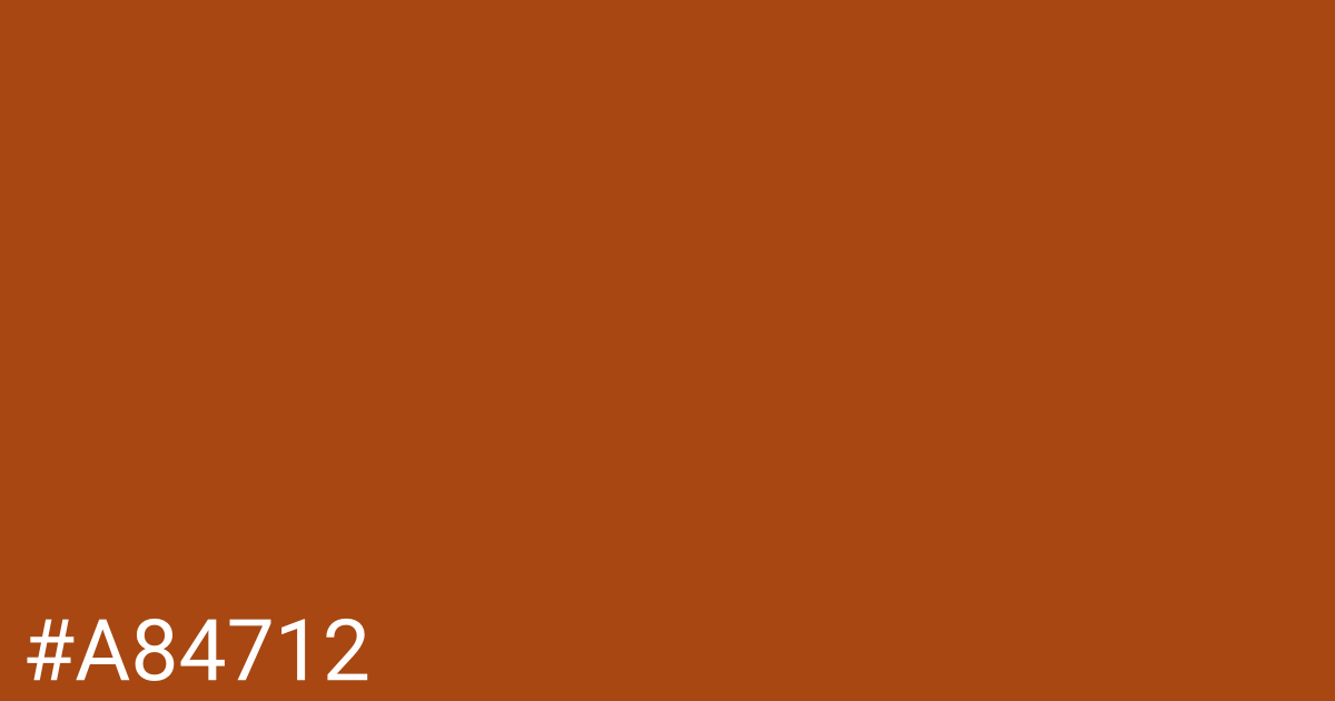 Hex color #a84712 graphic