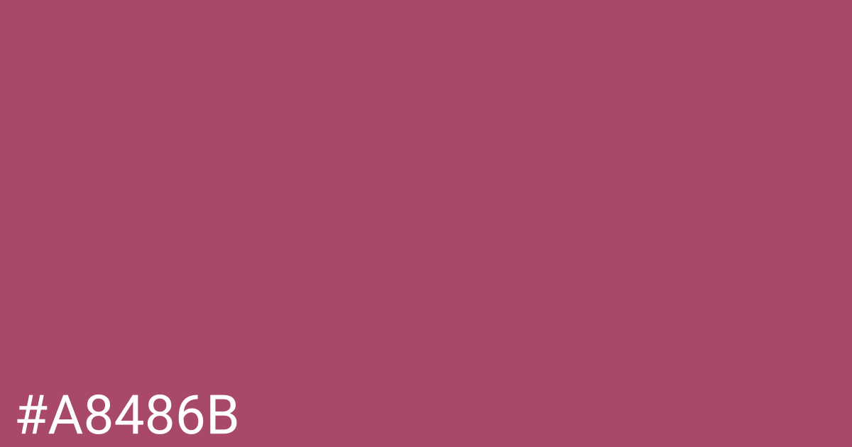 Hex color #a8486b graphic