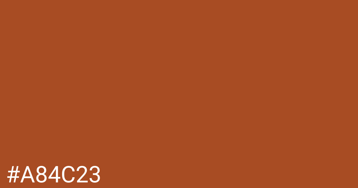 Hex color #a84c23 graphic