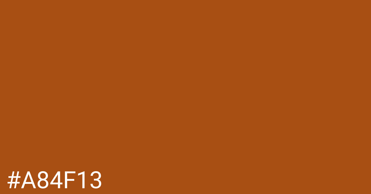 Hex color #a84f13 graphic