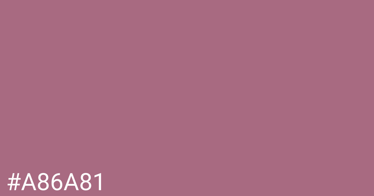 Hex color #a86a81 graphic