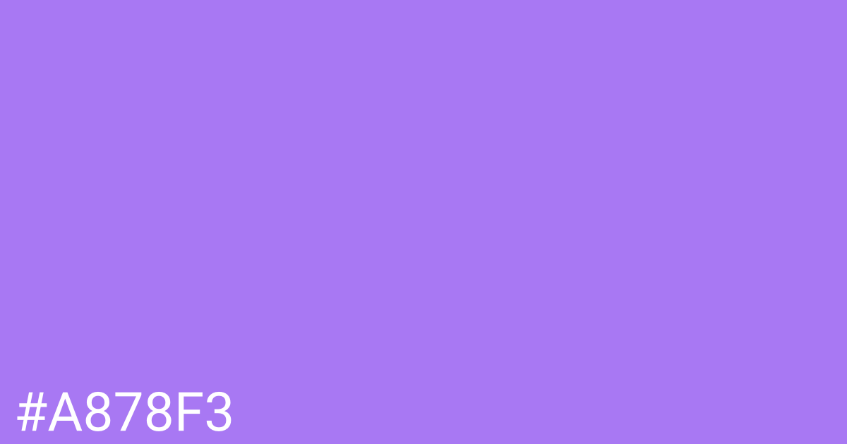 Hex color #a878f3 graphic