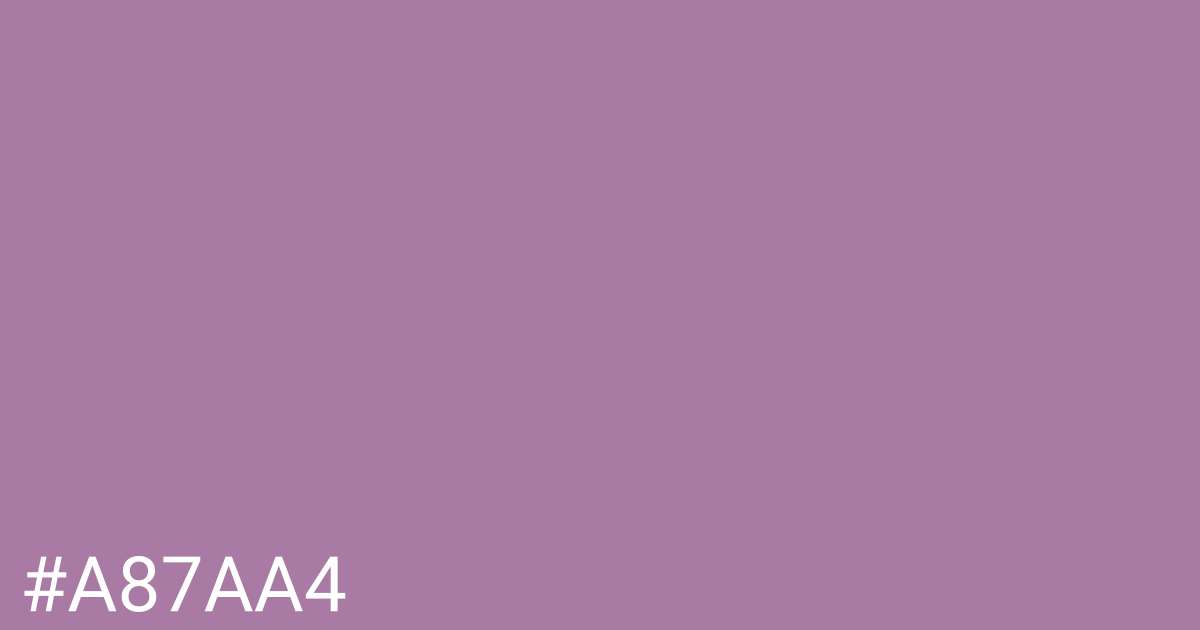 Hex color #a87aa4 graphic