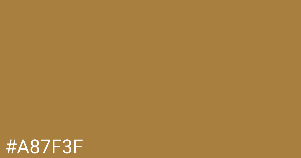 Hex color #a87f3f graphic