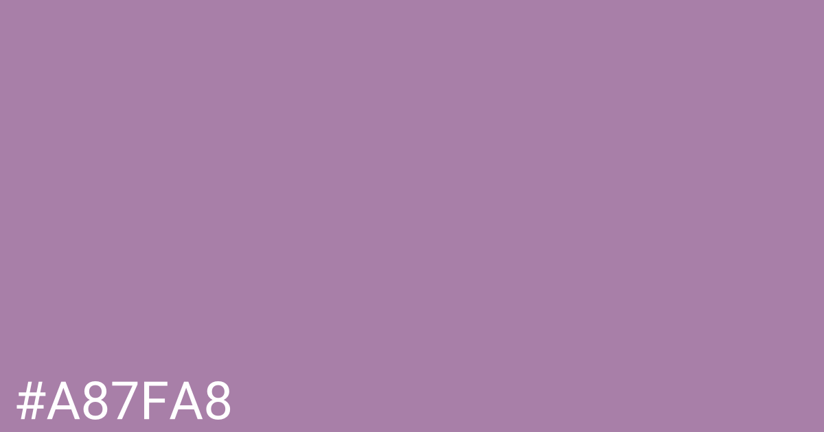 Hex color #a87fa8 graphic