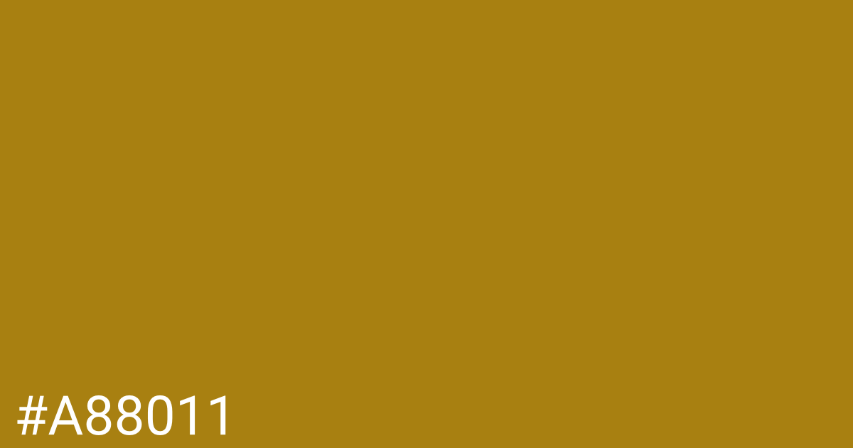 Hex color #a88011 graphic