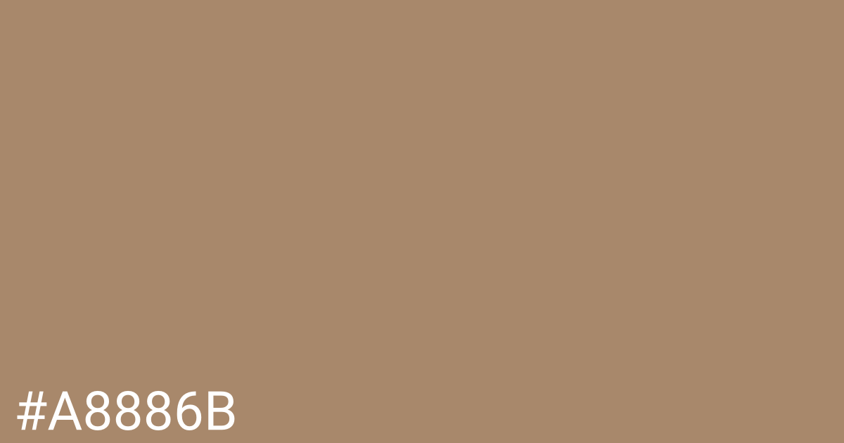 Hex color #a8886b graphic