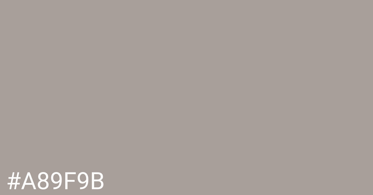 Hex color #a89f9b graphic