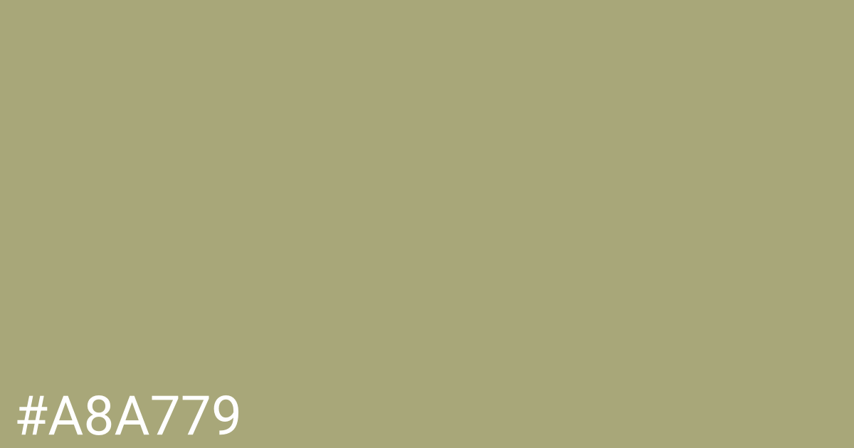 Hex color #a8a779 graphic