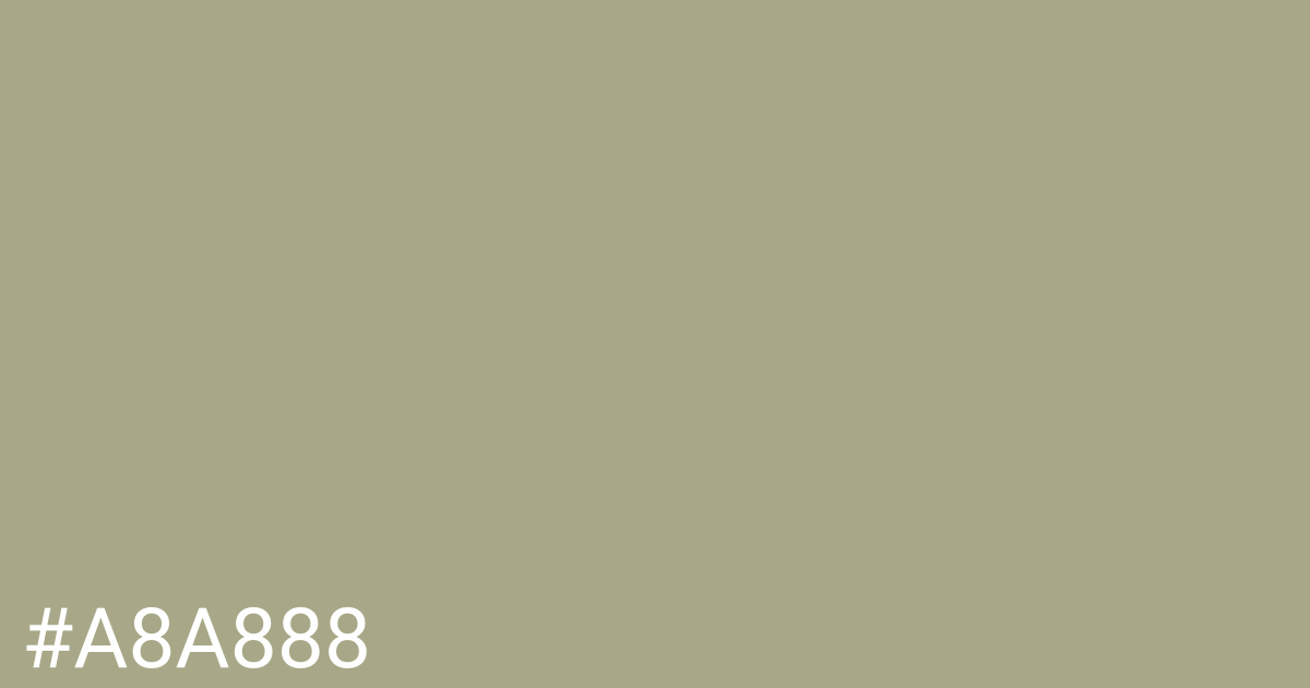 Hex color #a8a888 graphic