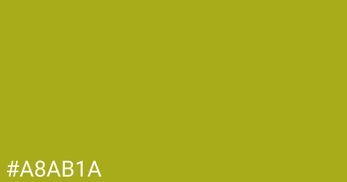 Hex color #a8ab1a graphic