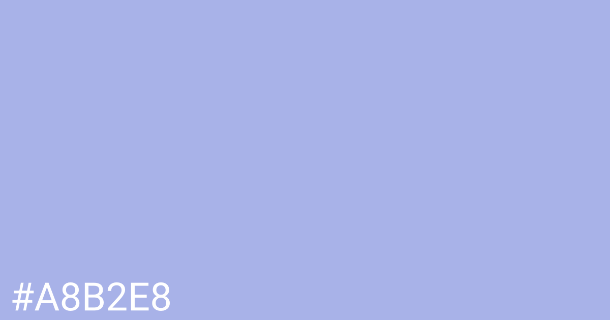 Hex color #a8b2e8 graphic