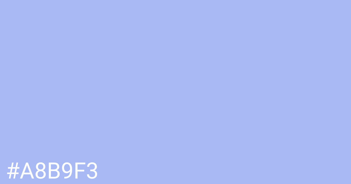 Hex color #a8b9f3 graphic