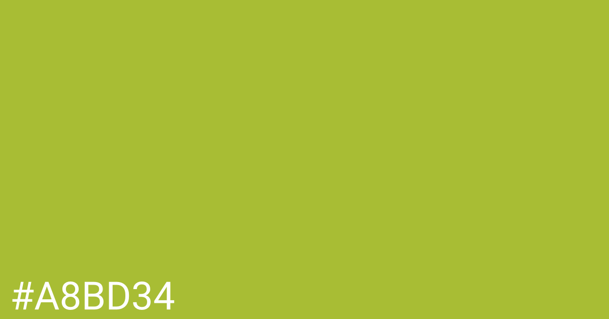 Hex color #a8bd34 graphic