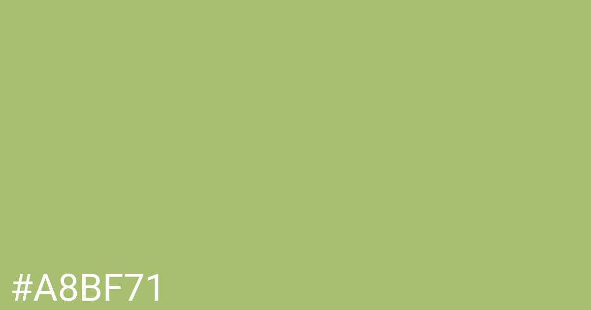 Hex color #a8bf71 graphic