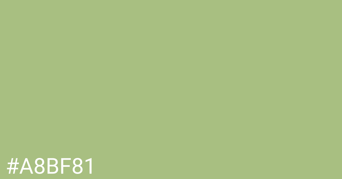 Hex color #a8bf81 graphic