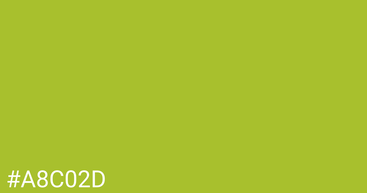 Hex color #a8c02d graphic