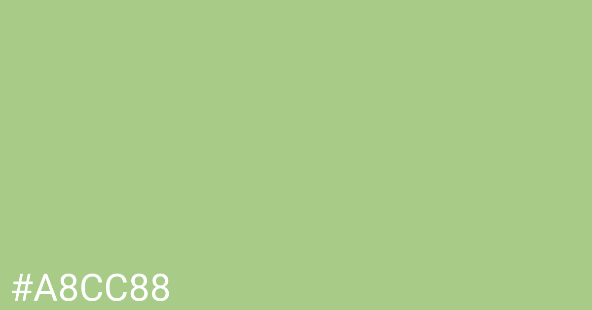 Hex color #a8cc88 graphic