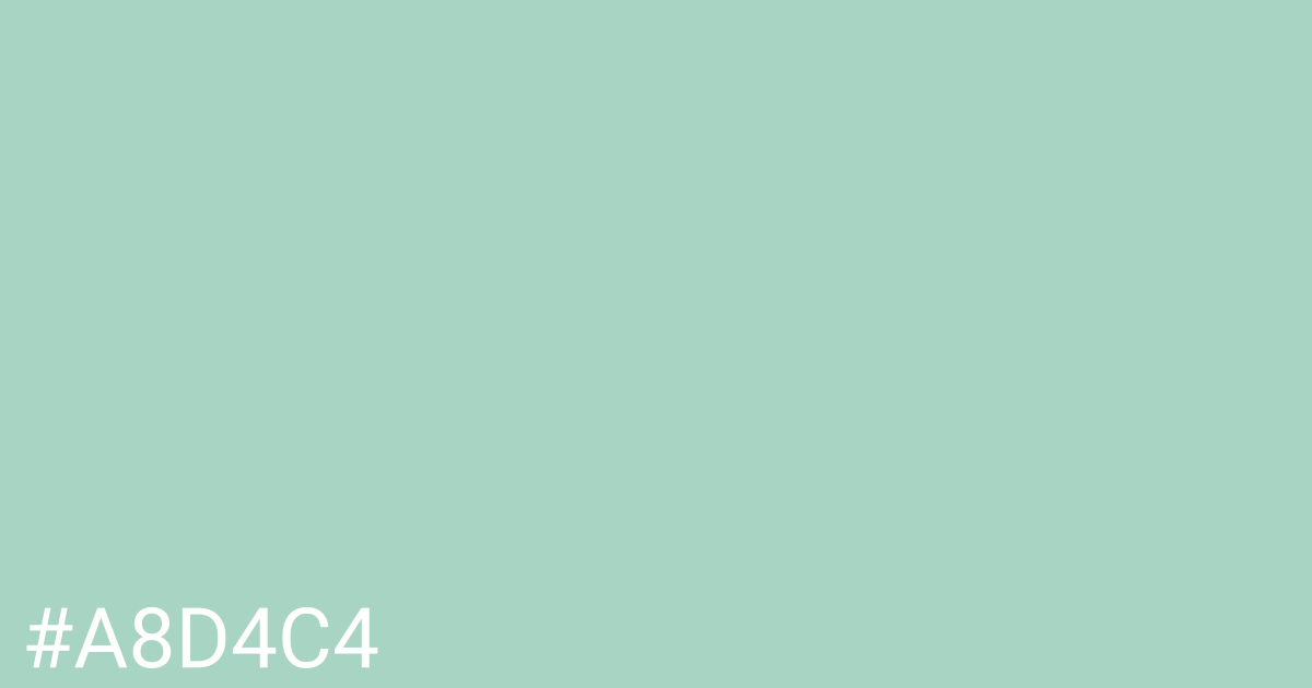 Hex color #a8d4c4 graphic