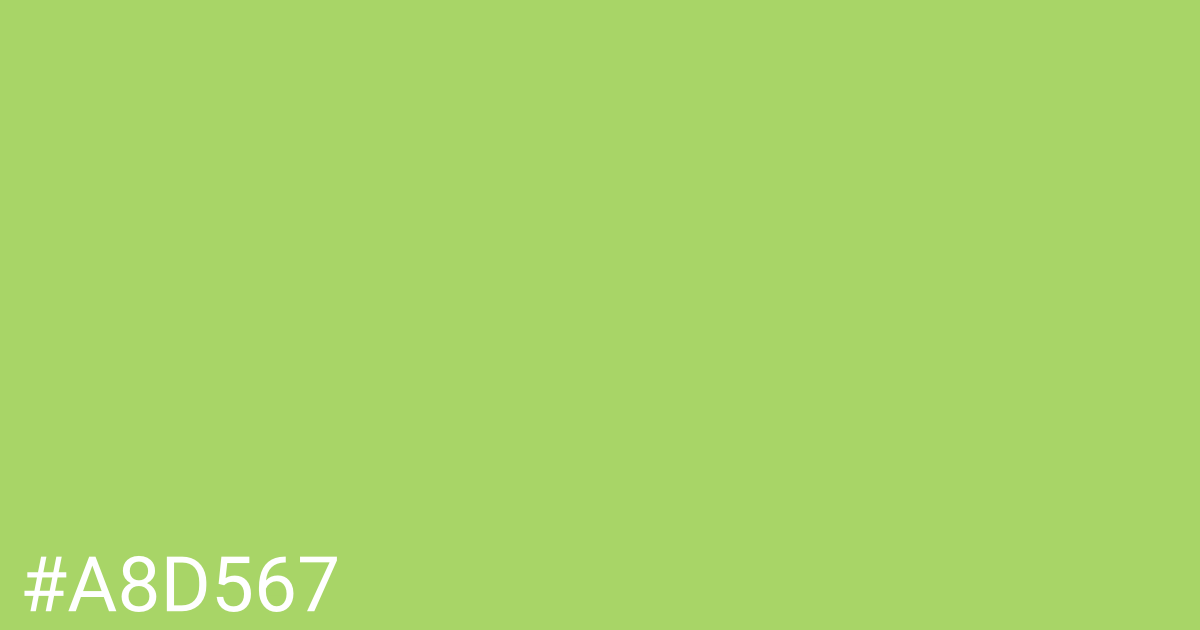 Hex color #a8d567 graphic