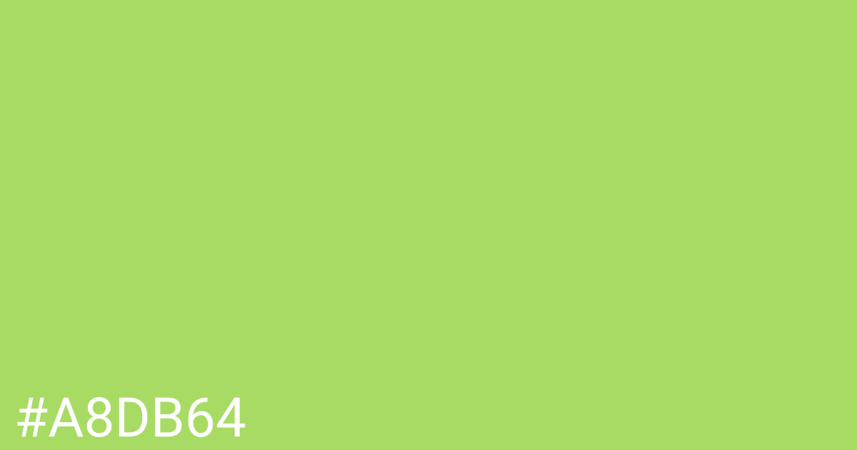 Hex color #a8db64 graphic