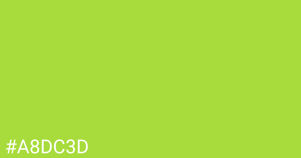 Hex color #a8dc3d graphic